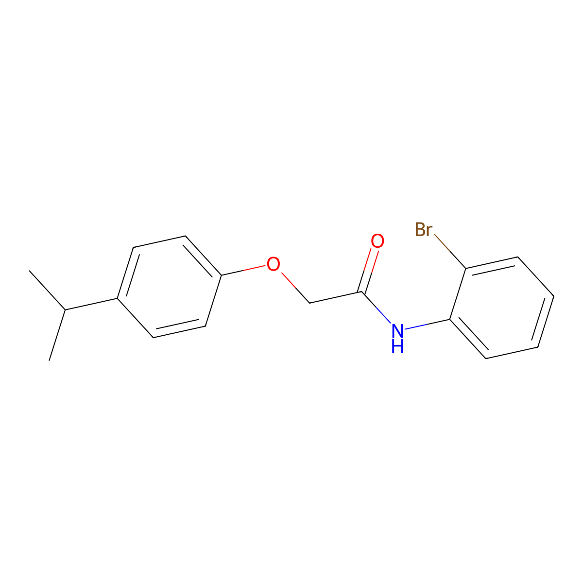 N-(2-Bromophenyl)-2-(4-isopropylphenoxy)acetamide molecular structure, CAS 431995-26-5