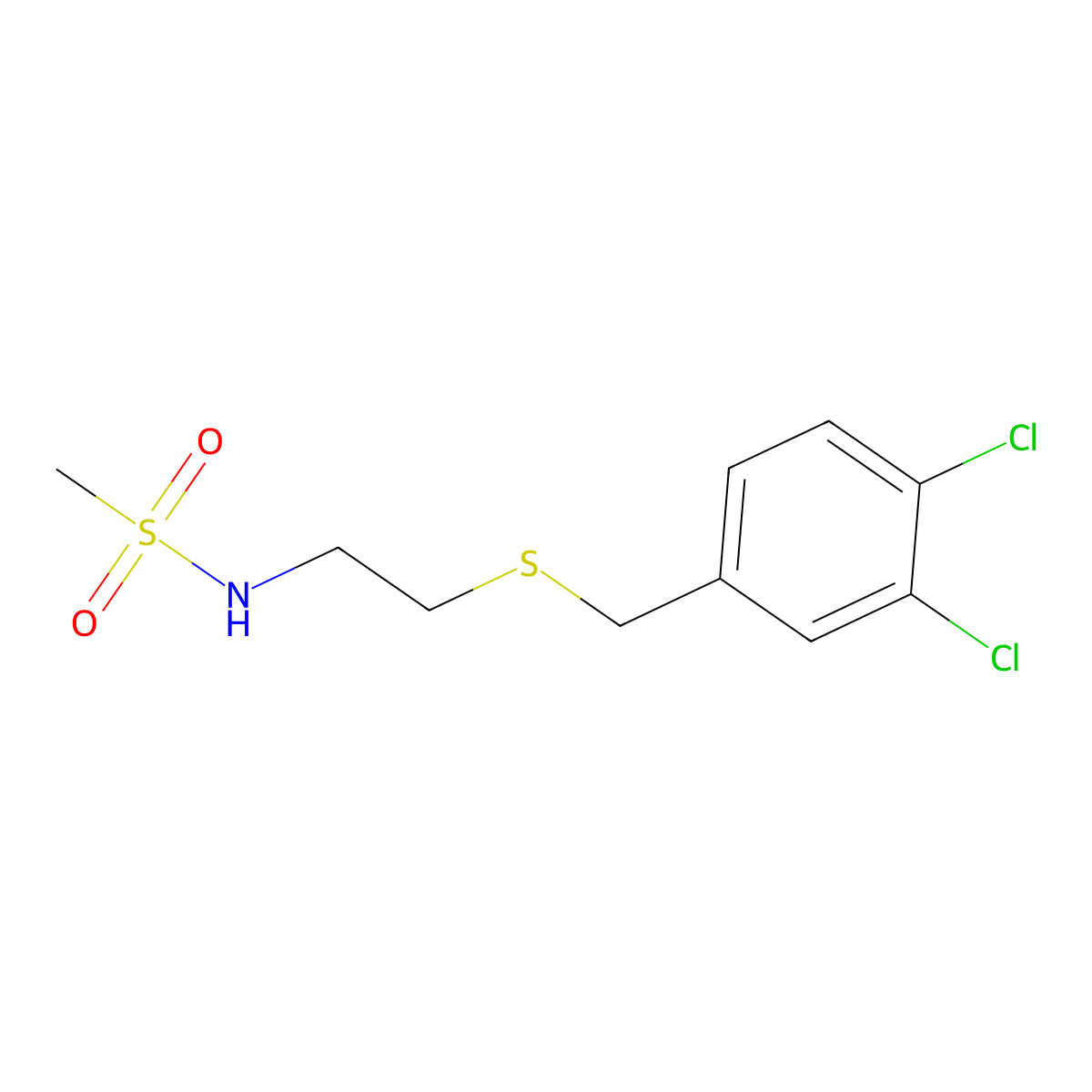 N-[2-[(3,4-dichlorophenyl)methylsulfanyl]ethyl]methanesulfonamide molecular structure, CAS 431996-05-3