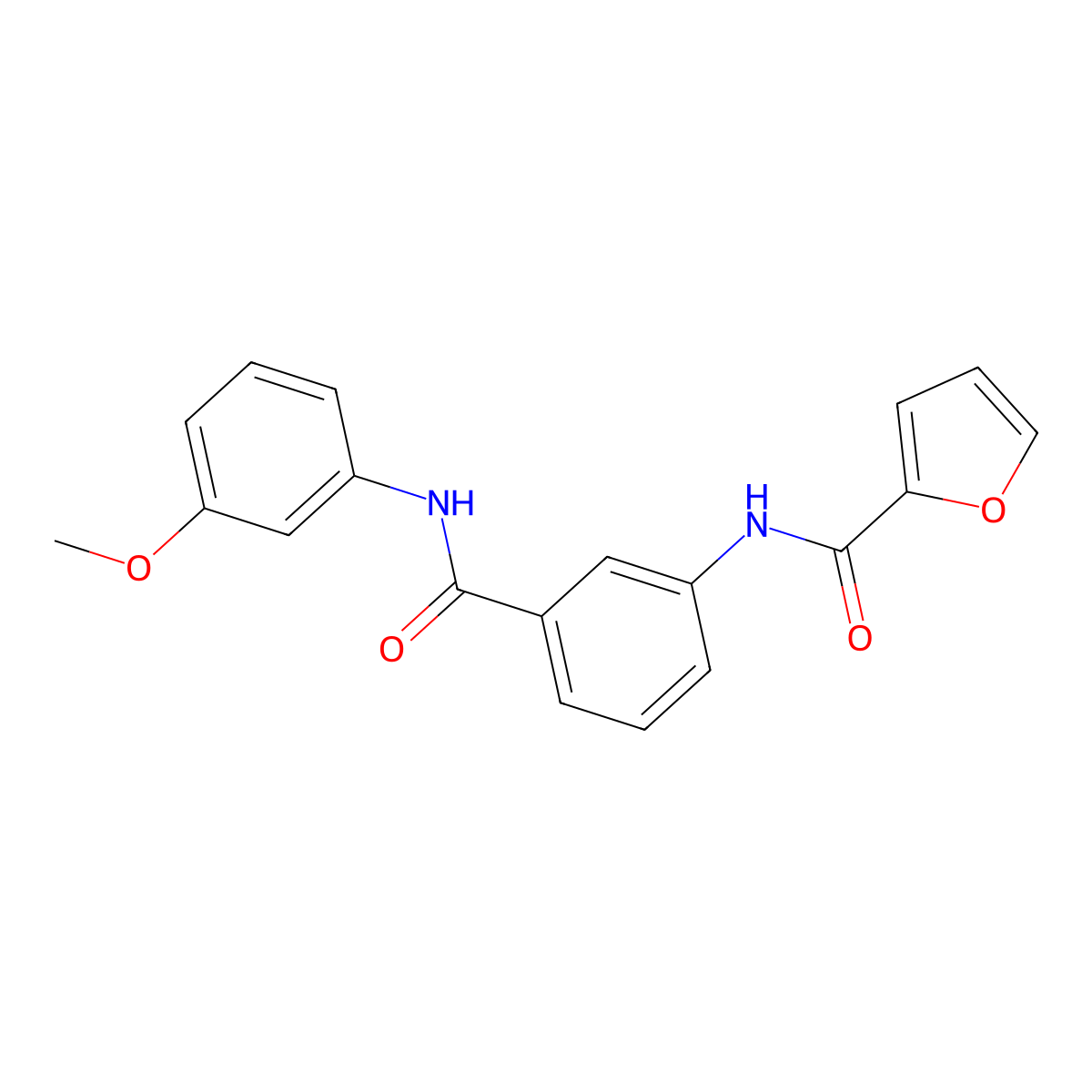 N-[3-[(3-methoxyphenyl)carbamoyl]phenyl]furan-2-carboxamide molecular structure, CAS 431996-11-1