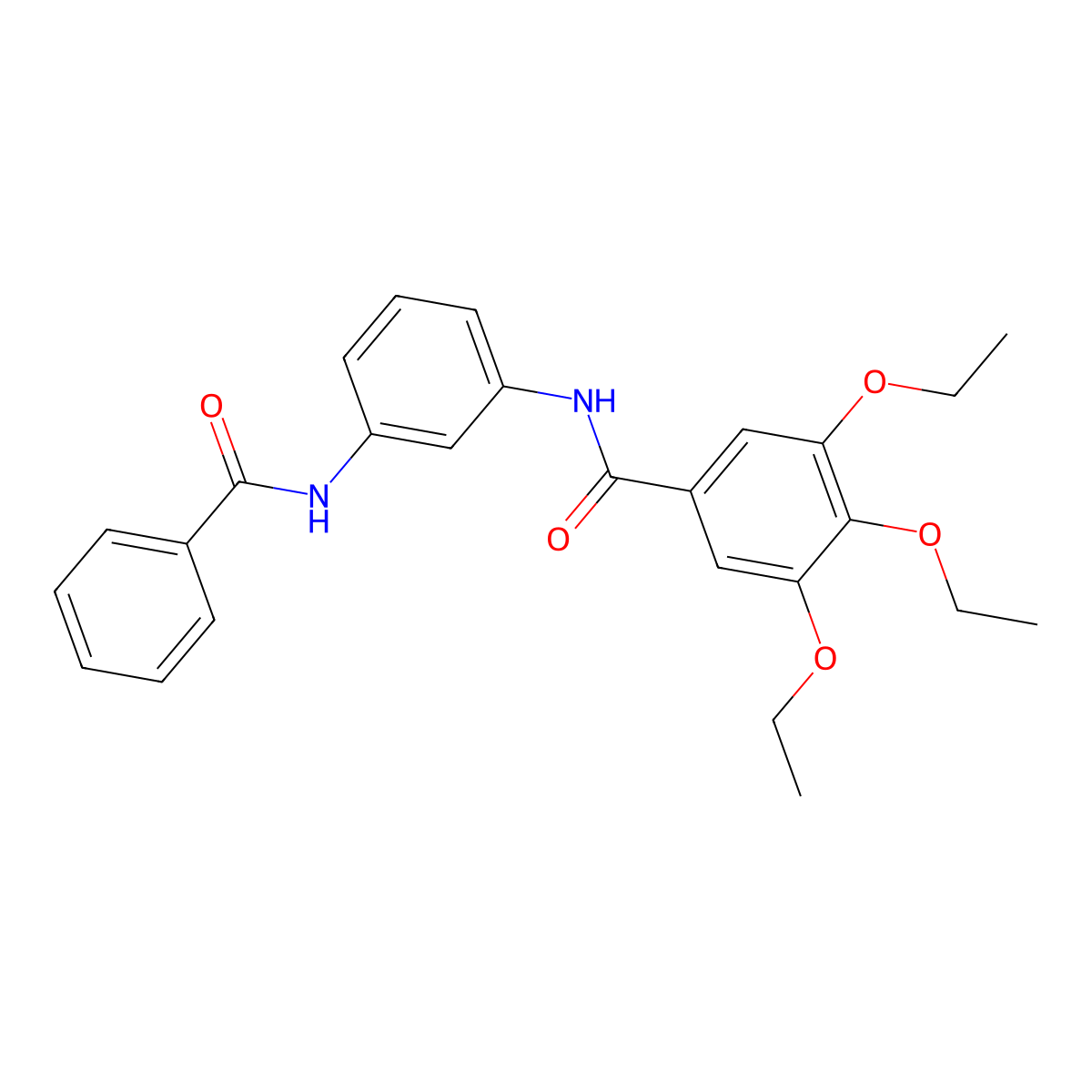 N-(3-benzamidophenyl)-3,4,5-triethoxybenzamide molecular structure, CAS 431996-14-4