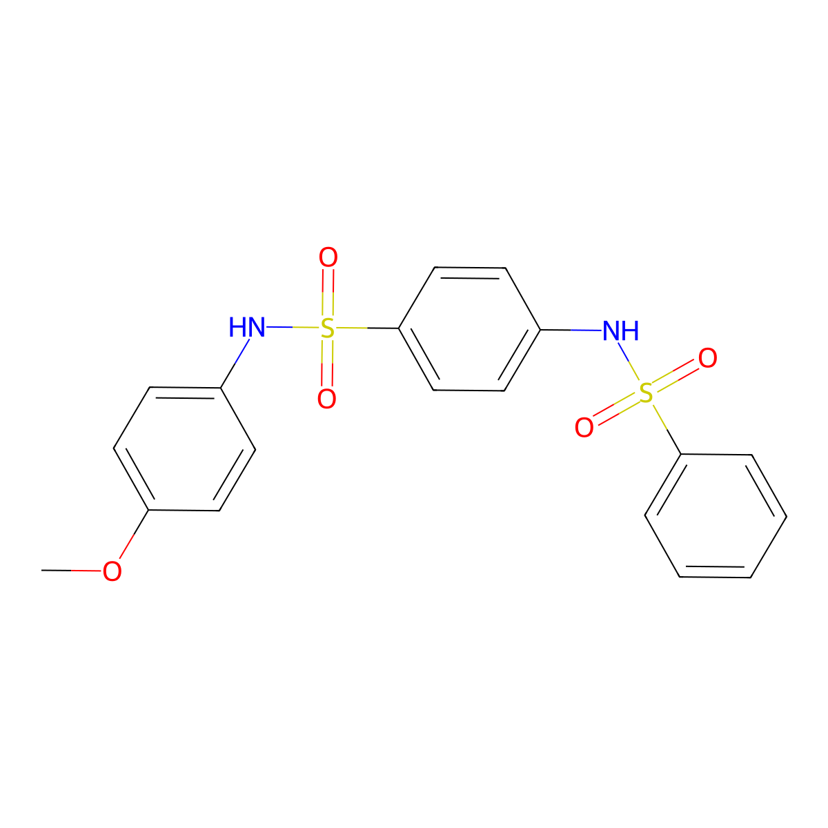 4-(benzenesulfonamido)-N-(4-methoxyphenyl)benzenesulfonamide molecular structure, CAS 431996-25-7
