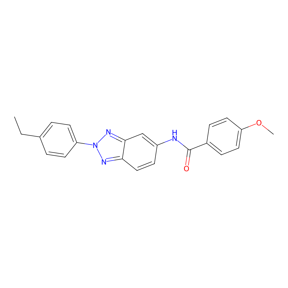 N-[2-(4-ethylphenyl)benzotriazol-5-yl]-4-methoxybenzamide molecular structure, CAS 431996-33-7