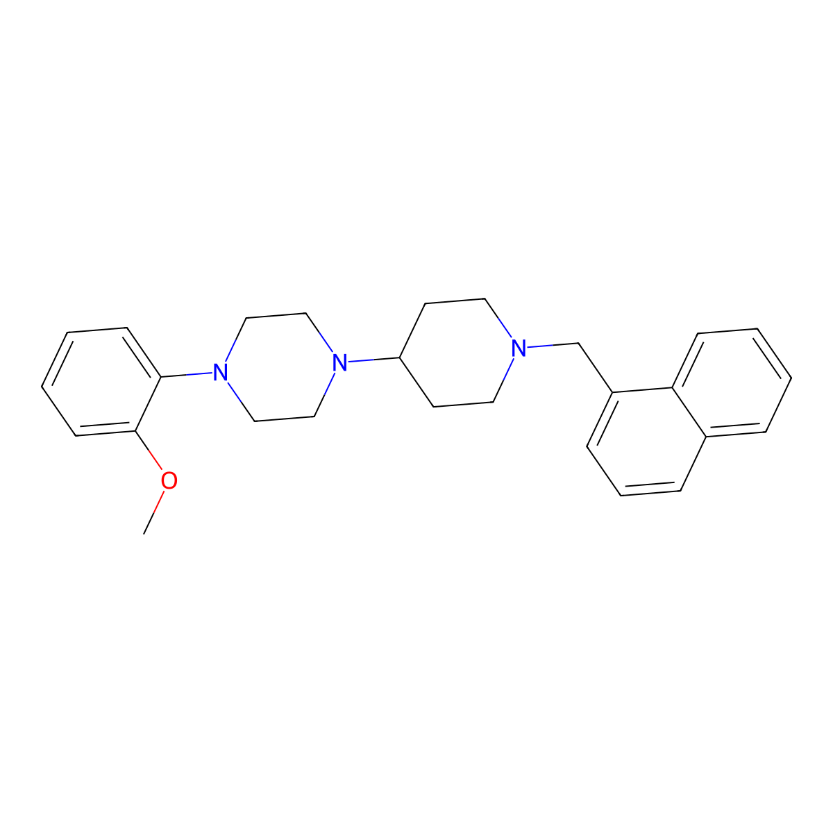 1-(2-Methoxyphenyl)-4-[1-(naphthalen-1-ylmethyl)piperidin-4-yl]piperazine molecular structure, CAS 431996-47-3