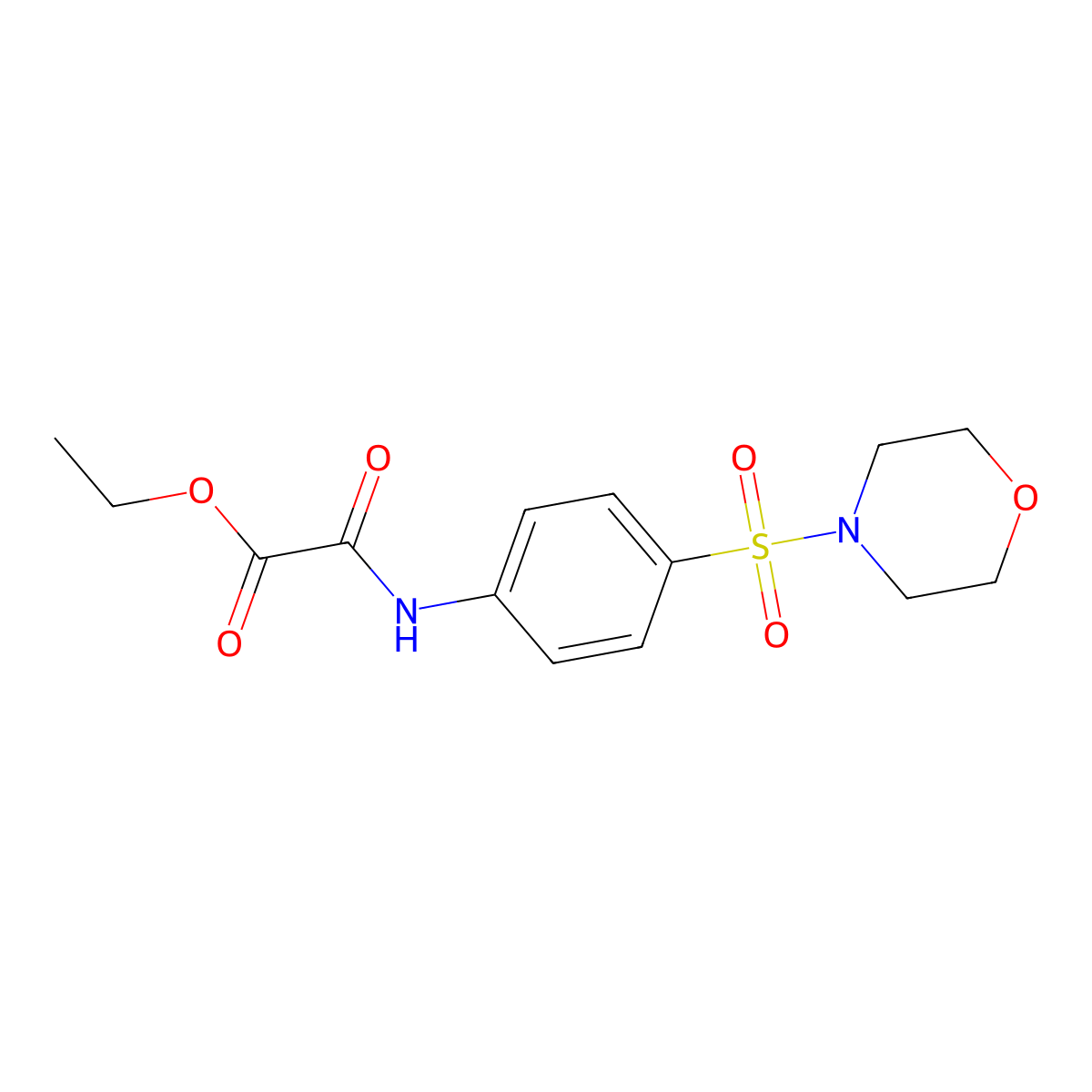 Ethyl {[4-(morpholin-4-ylsulfonyl)phenyl]amino}(oxo)acetate molecular structure, CAS 431996-56-4
