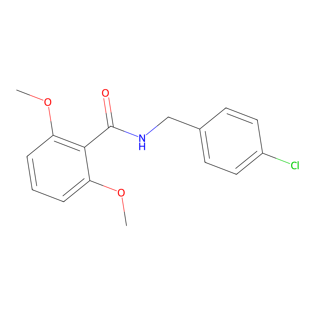 N-[(4-chlorophenyl)methyl]-2,6-dimethoxybenzamide molecular structure, CAS 431997-49-8