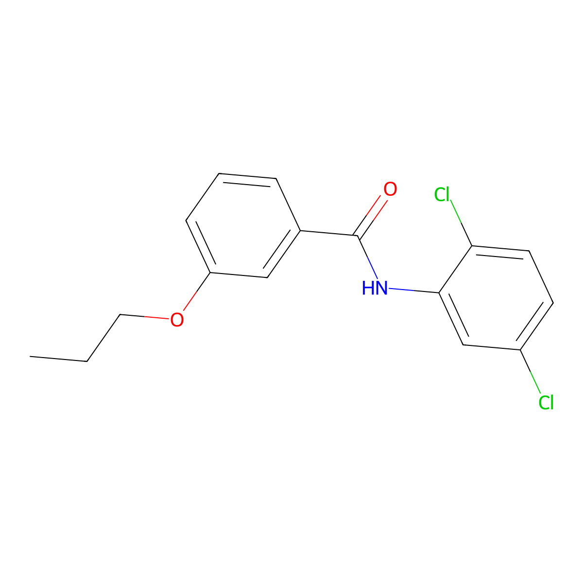 N-(2,5-dichlorophenyl)-3-propoxybenzamide molecular structure, CAS 431997-75-0
