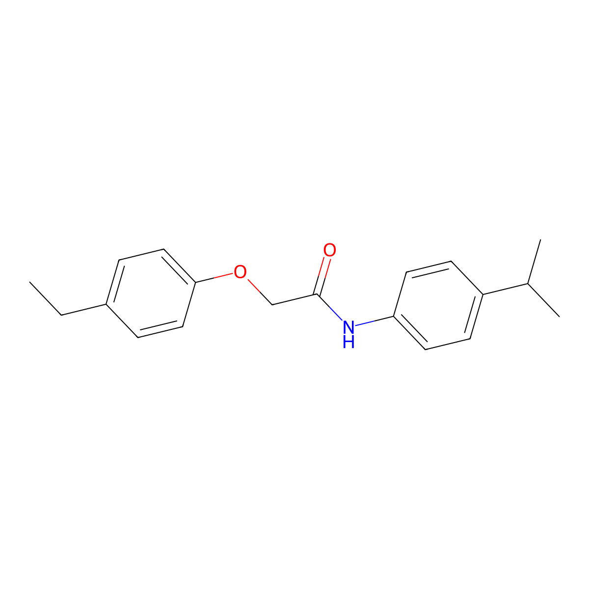 2-(4-ethylphenoxy)-N-(4-propan-2-ylphenyl)acetamide molecular structure, CAS 431997-90-9
