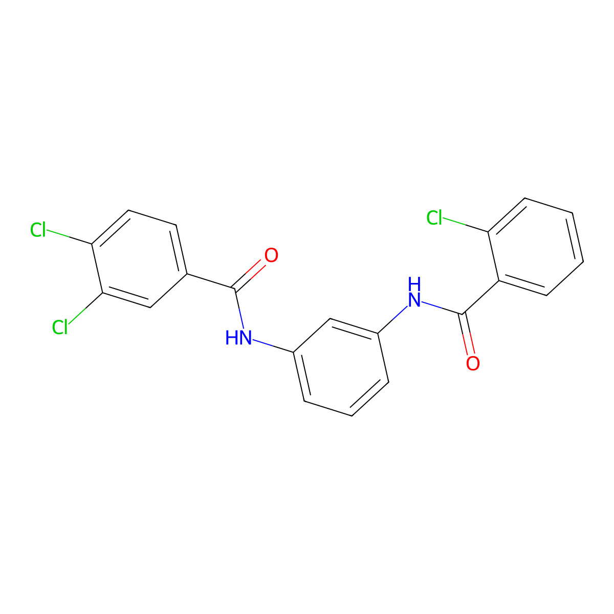 3,4-dichloro-N-[3-[(2-chlorobenzoyl)amino]phenyl]benzamide molecular structure, CAS 431998-29-7