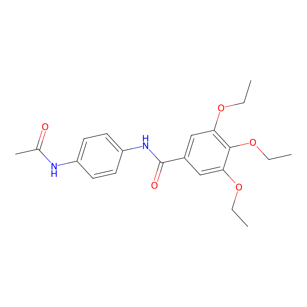 N-(4-acetamidophenyl)-3,4,5-triethoxybenzamide molecular structure, CAS 431998-67-3