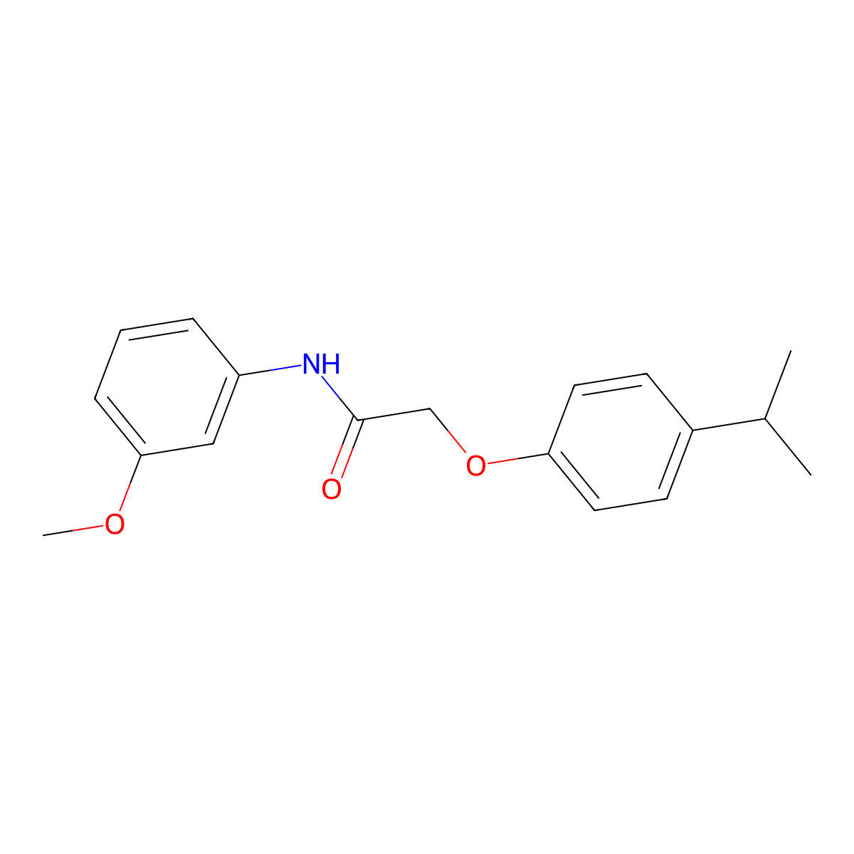 N-(3-methoxyphenyl)-2-[4-(propan-2-yl)phenoxy]acetamide molecular structure, CAS 431999-54-1