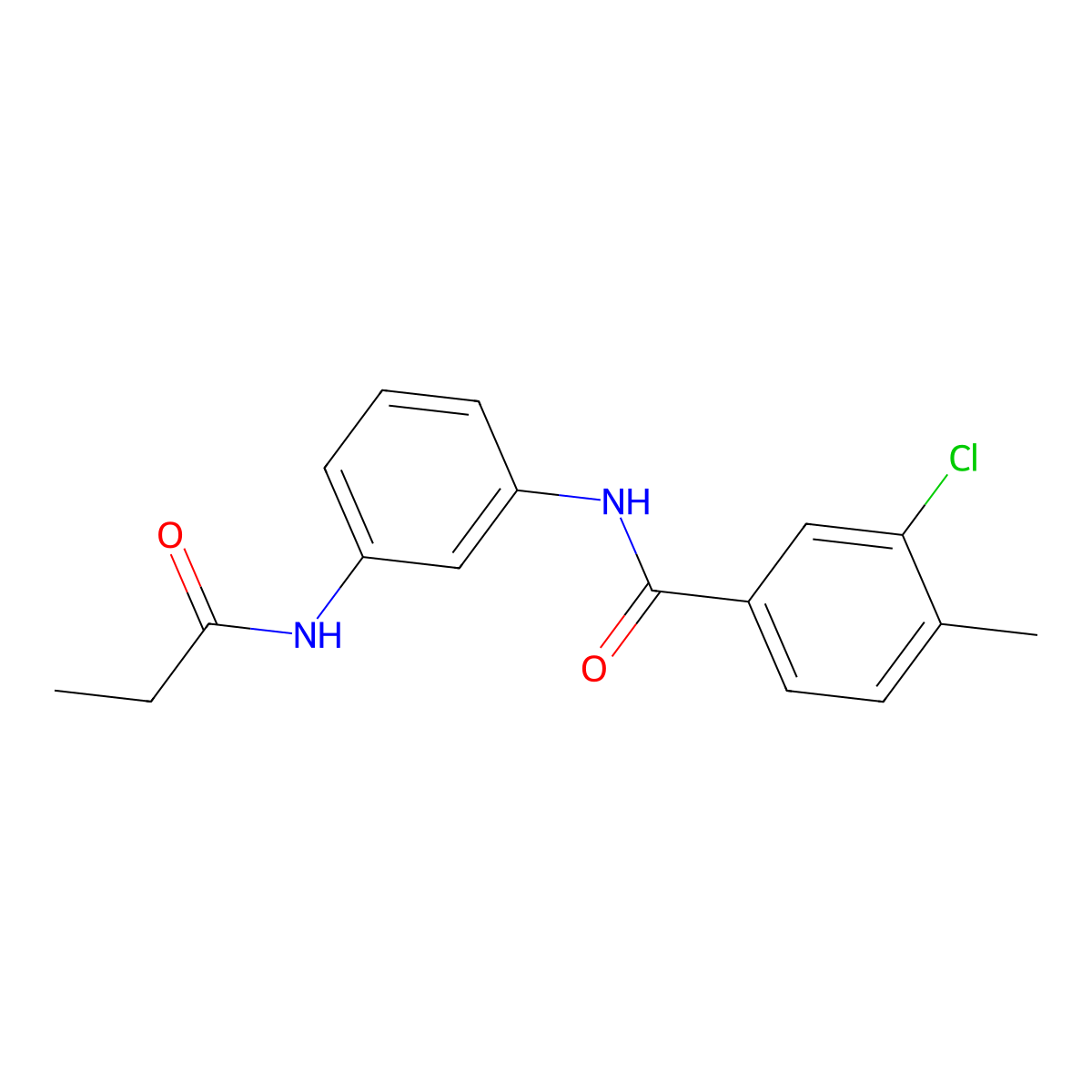 3-chloro-4-methyl-N-[3-(propanoylamino)phenyl]benzamide molecular structure, CAS 431999-56-3