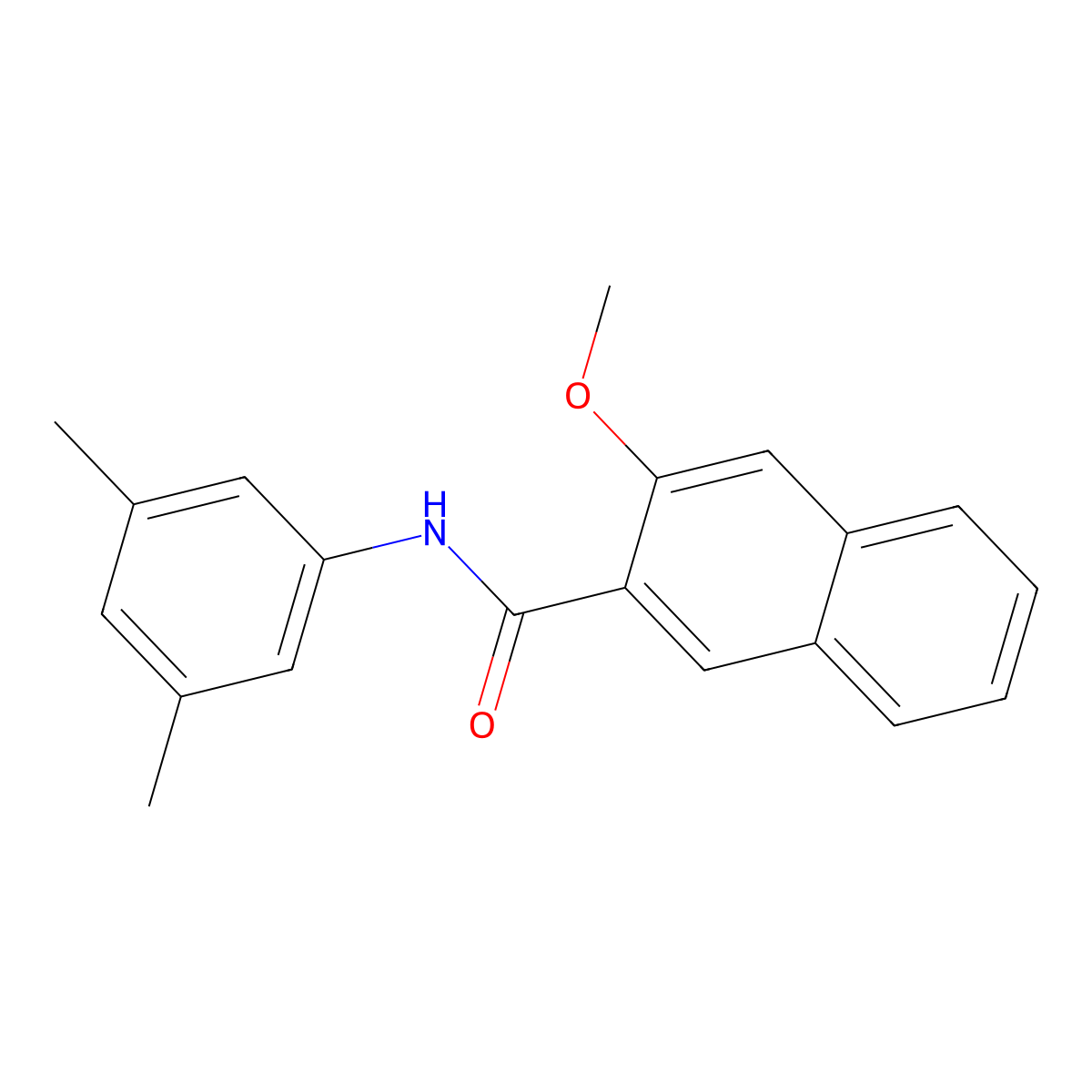 N-(3,5-dimethylphenyl)-3-methoxynaphthalene-2-carboxamide molecular structure, CAS 431999-95-0