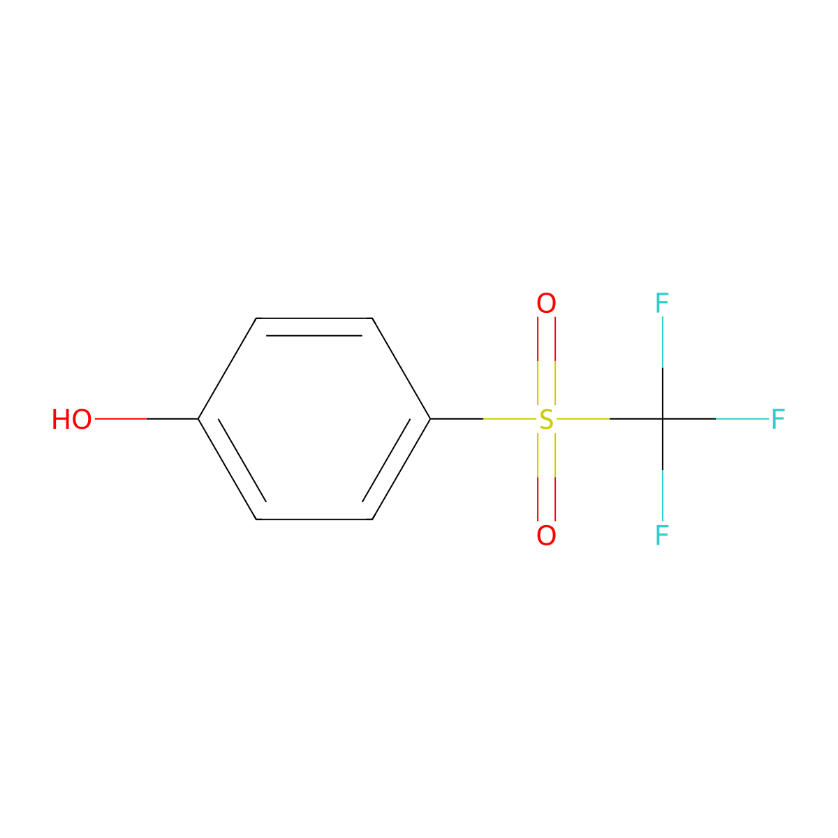 4-Trifluoromethanesulfonylphenol molecular structure, CAS 432-84-8