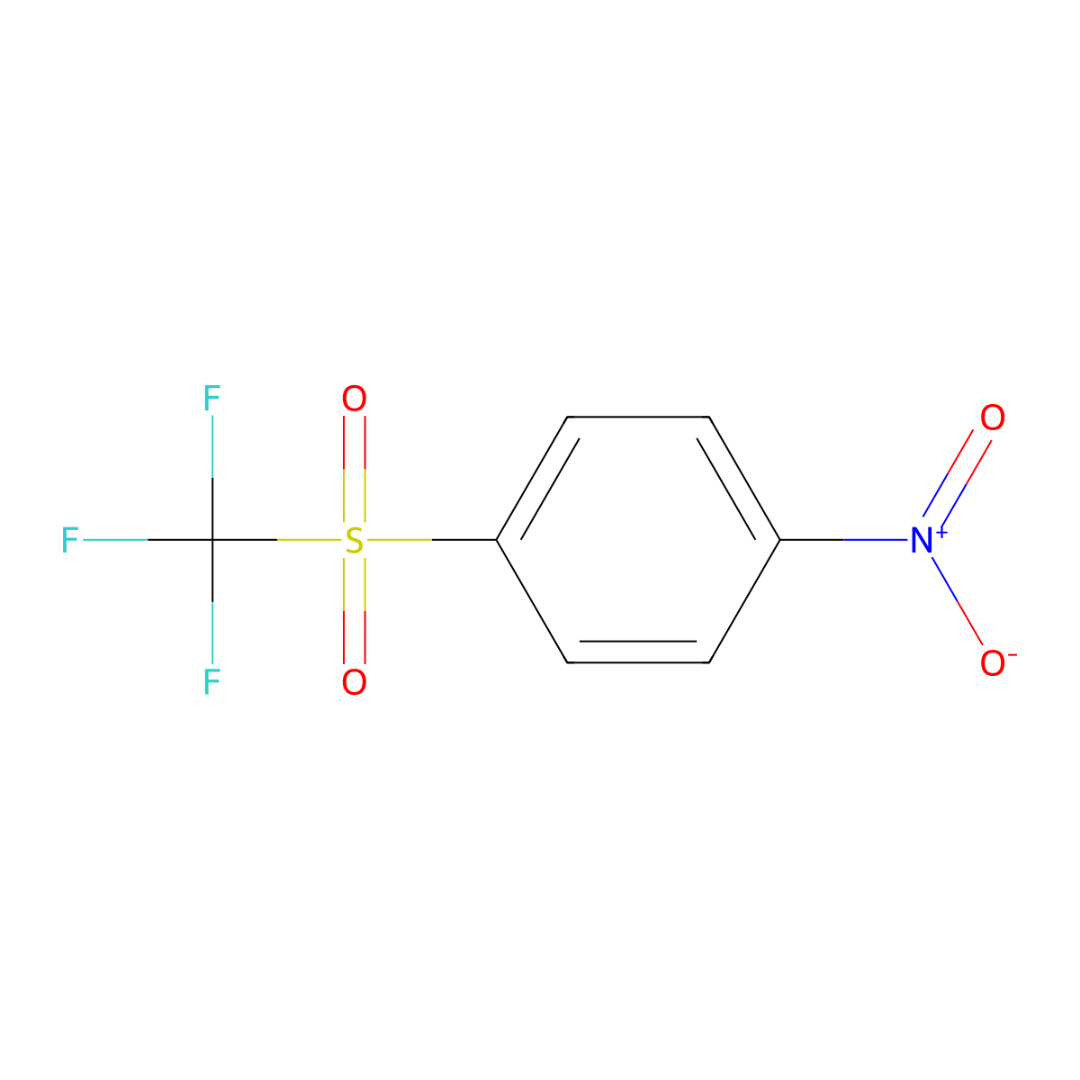 1-Nitro-4-trifluoromethanesulfonylbenzene molecular structure, CAS 432-87-1
