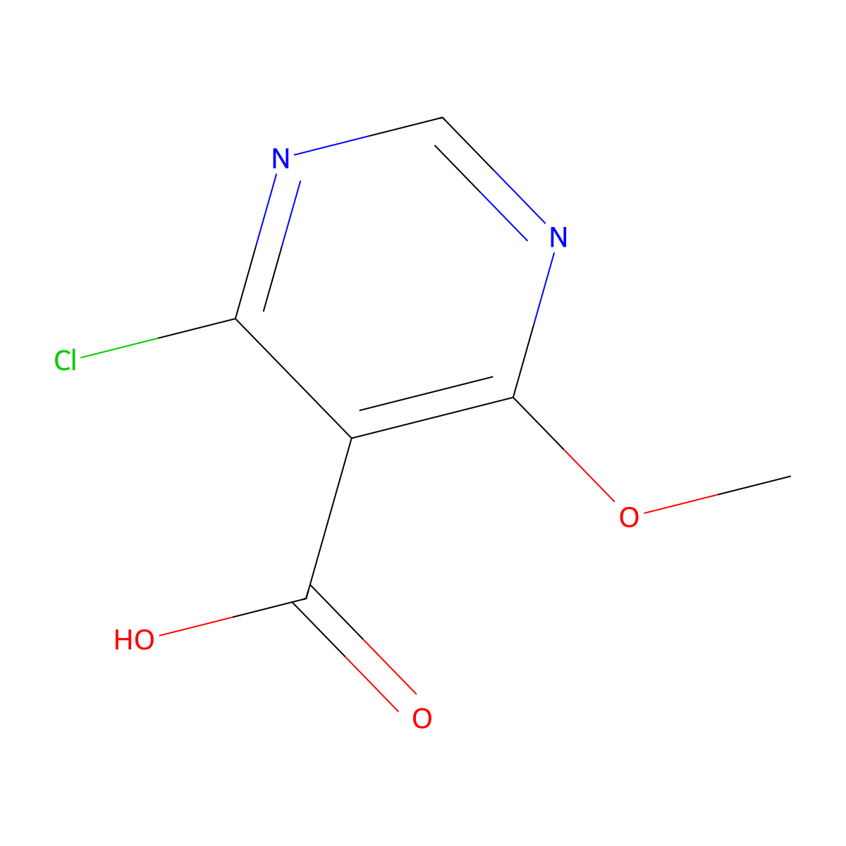 4-Chloro-6-methoxypyrimidine-5-carboxylic acid molecular structure, CAS 4320-02-9