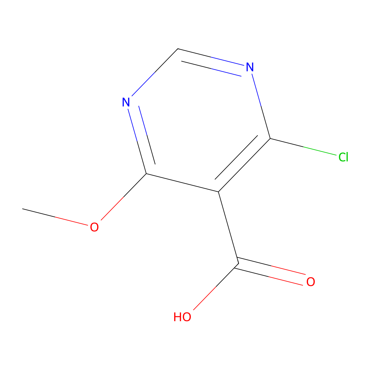 4-Chloro-6-methoxypyrimidine-5-carboxylic acid molecular structure, CAS 4320-02-9
