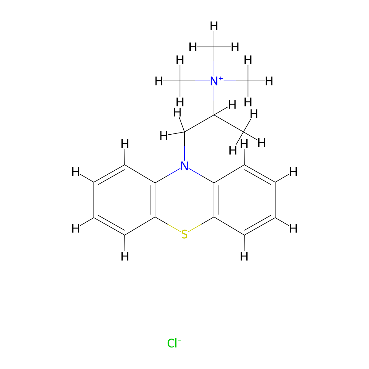 Thiazinamium chloride molecular structure, CAS 4320-13-2