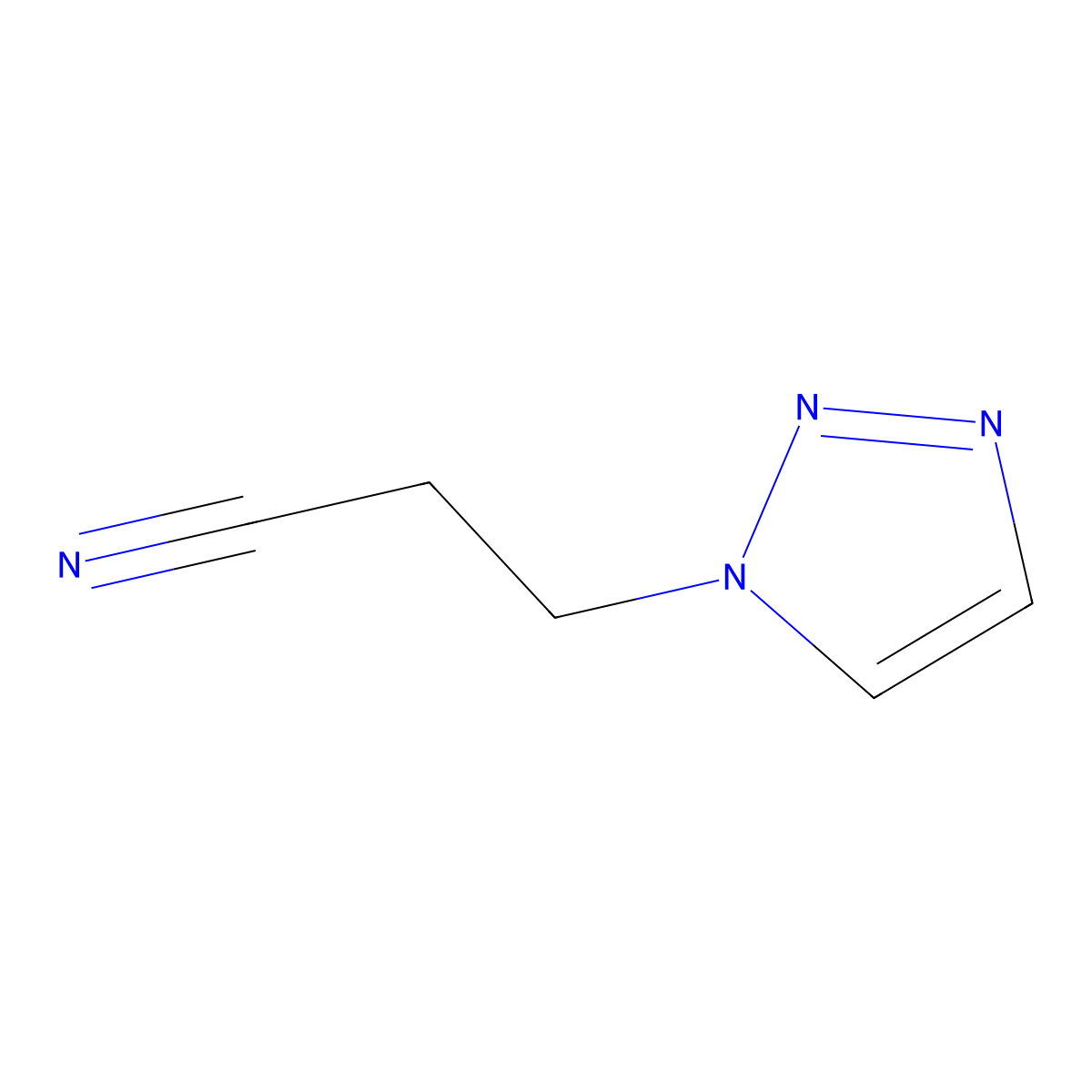 3-(1H-1,2,3-Triazol-1-yl)propanenitrile molecular structure, CAS 4320-92-7