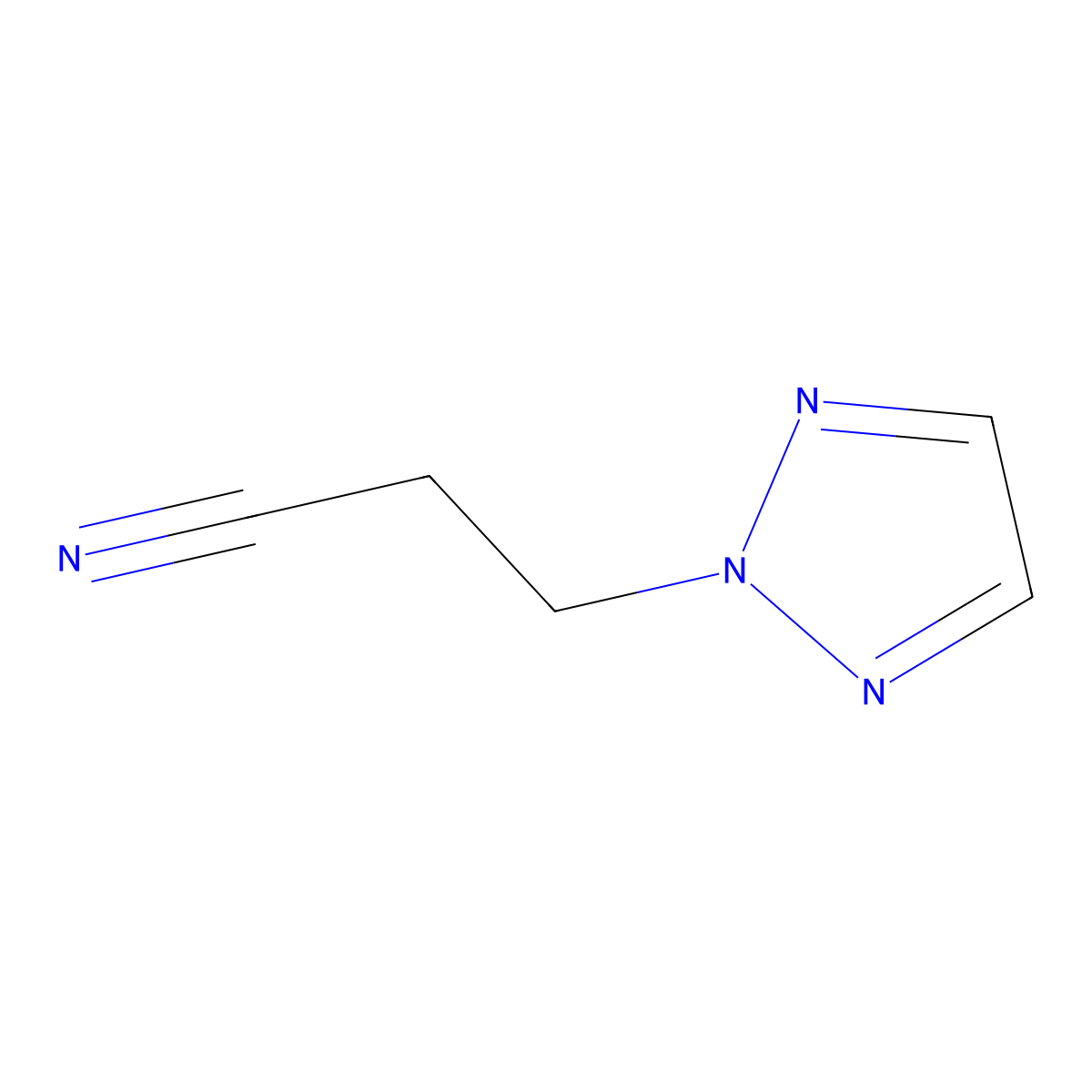 3-(2H-1,2,3-triazol-2-yl)propanenitrile molecular structure, CAS 4320-93-8
