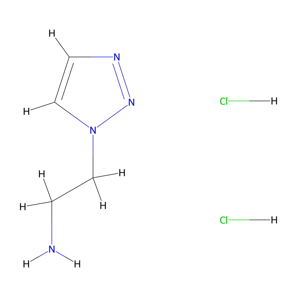 2-(1H-1,2,3-triazol-1-yl)ethan-1-amine dihydrochloride molecular structure, CAS 4320-95-0