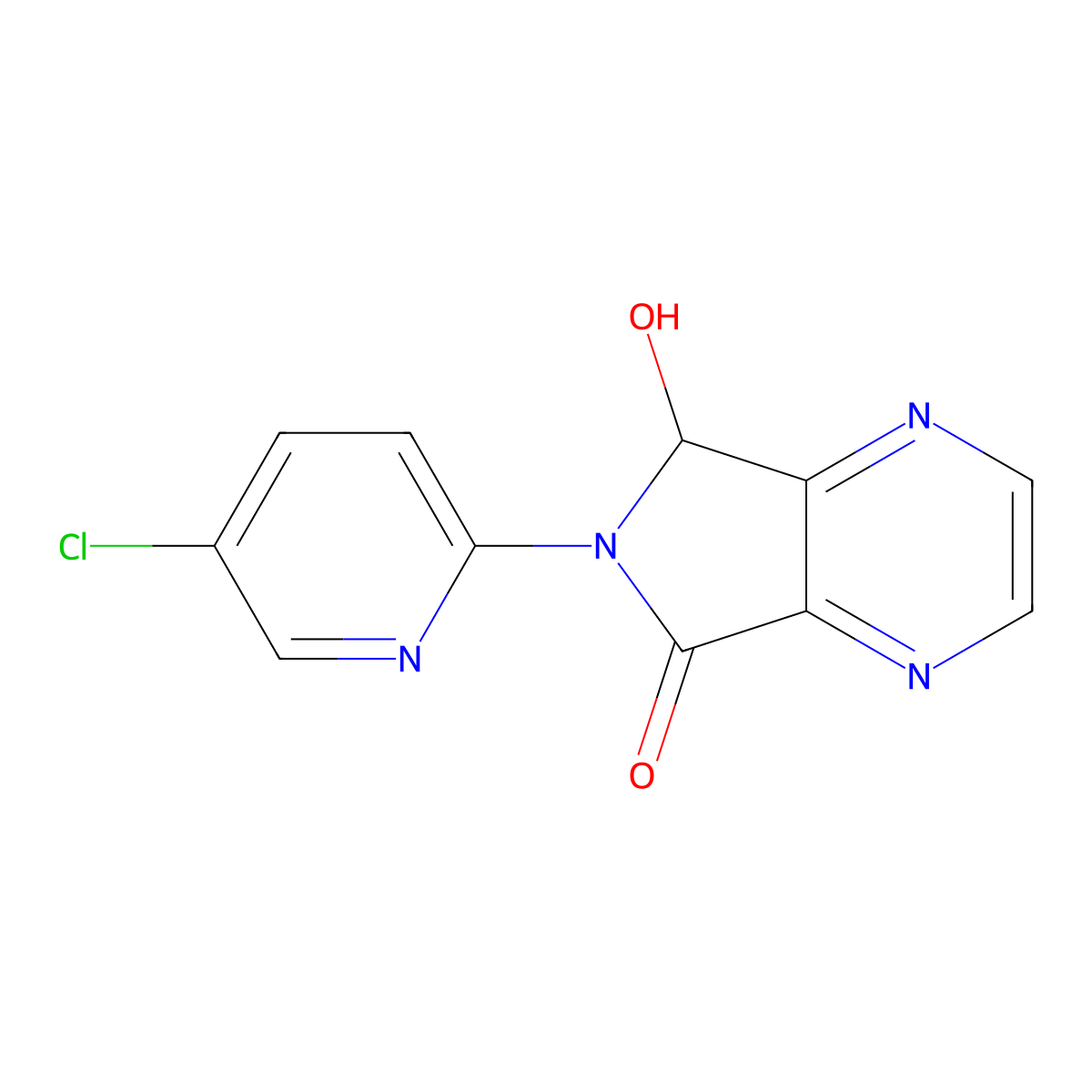 6-(5-Chloro-2-pyridyl)-6,7-dihydro-7-hydroxy-5H-pyrrolo(3,4-b)pyrazin-5-one molecular structure, CAS 43200-81-3
