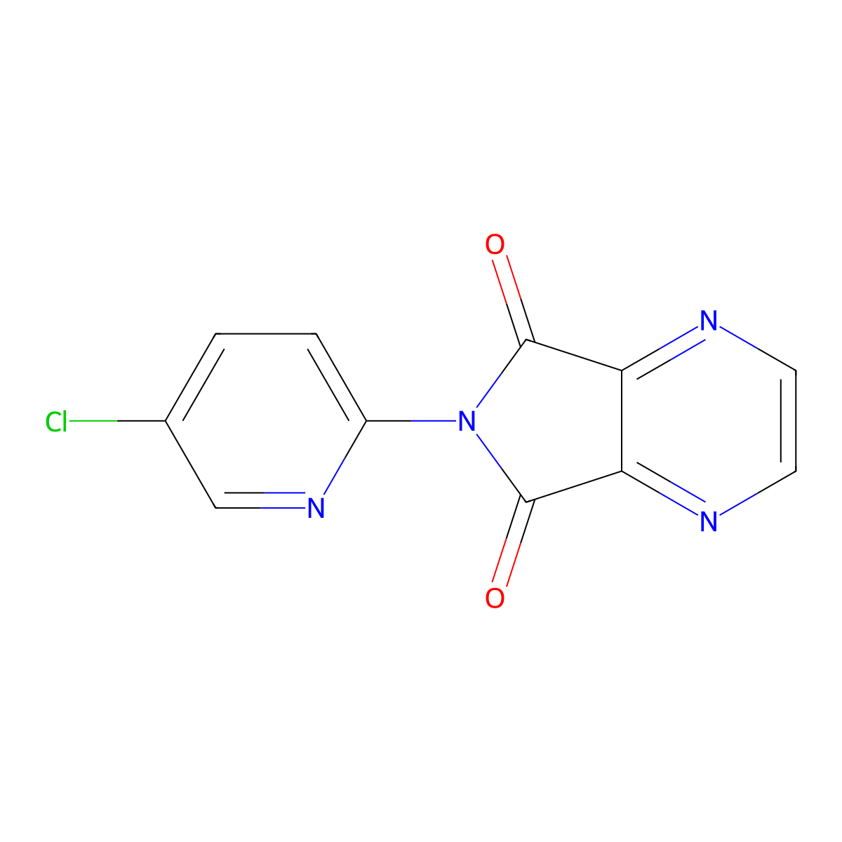 6-(5-chloro-2-pyridyl)-5H-pyrrolo[3,4-b]pyrazine-5,7(6H)-dione molecular structure, CAS 43200-82-4