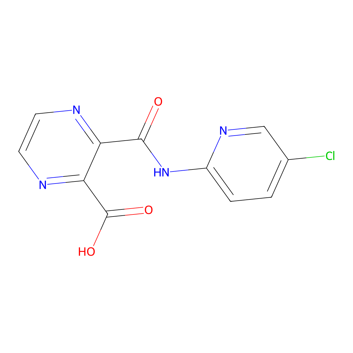 3-(5-Chloropyrid-2-yl)carbamoylpyrazine-2-carboxylic acid molecular structure, CAS 43200-83-5