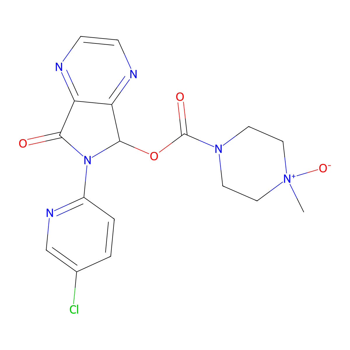 Zopiclone N-oxide molecular structure, CAS 43200-96-0