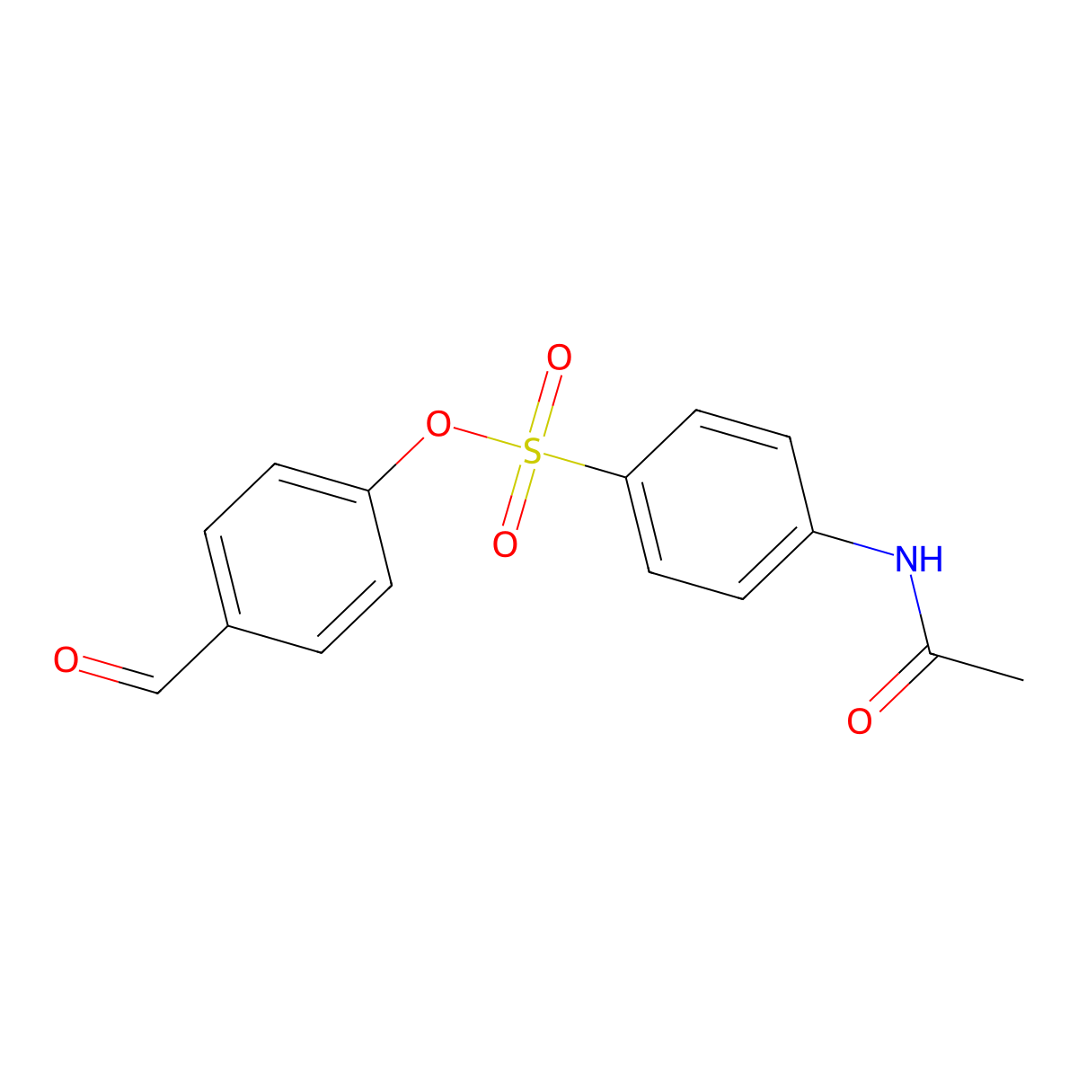 4-Formylphenyl 4-(acetylamino)benzenesulfonate molecular structure, CAS 432000-22-1