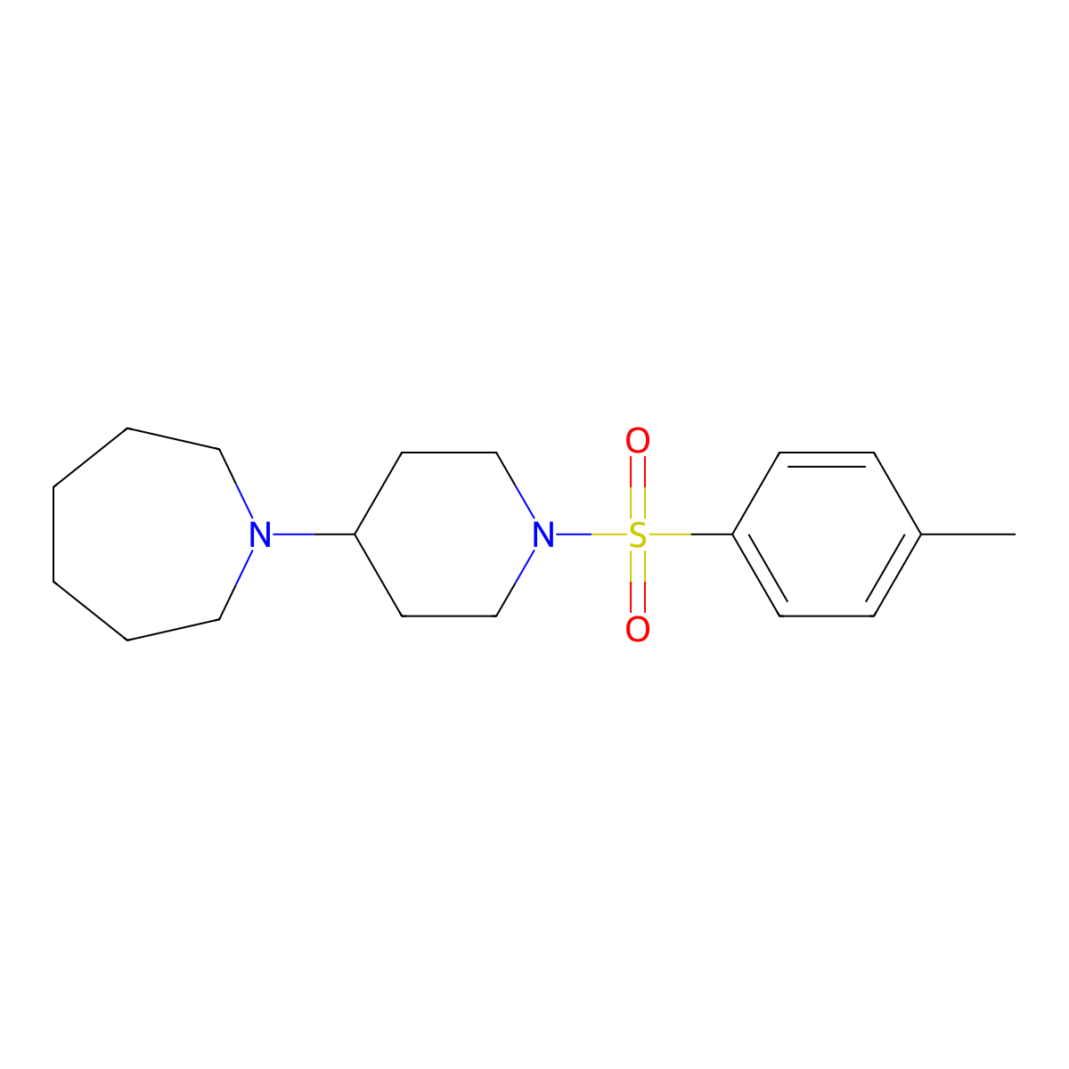 1-[1-(4-Methylphenyl)sulfonylpiperidin-4-yl]azepane molecular structure, CAS 432000-35-6