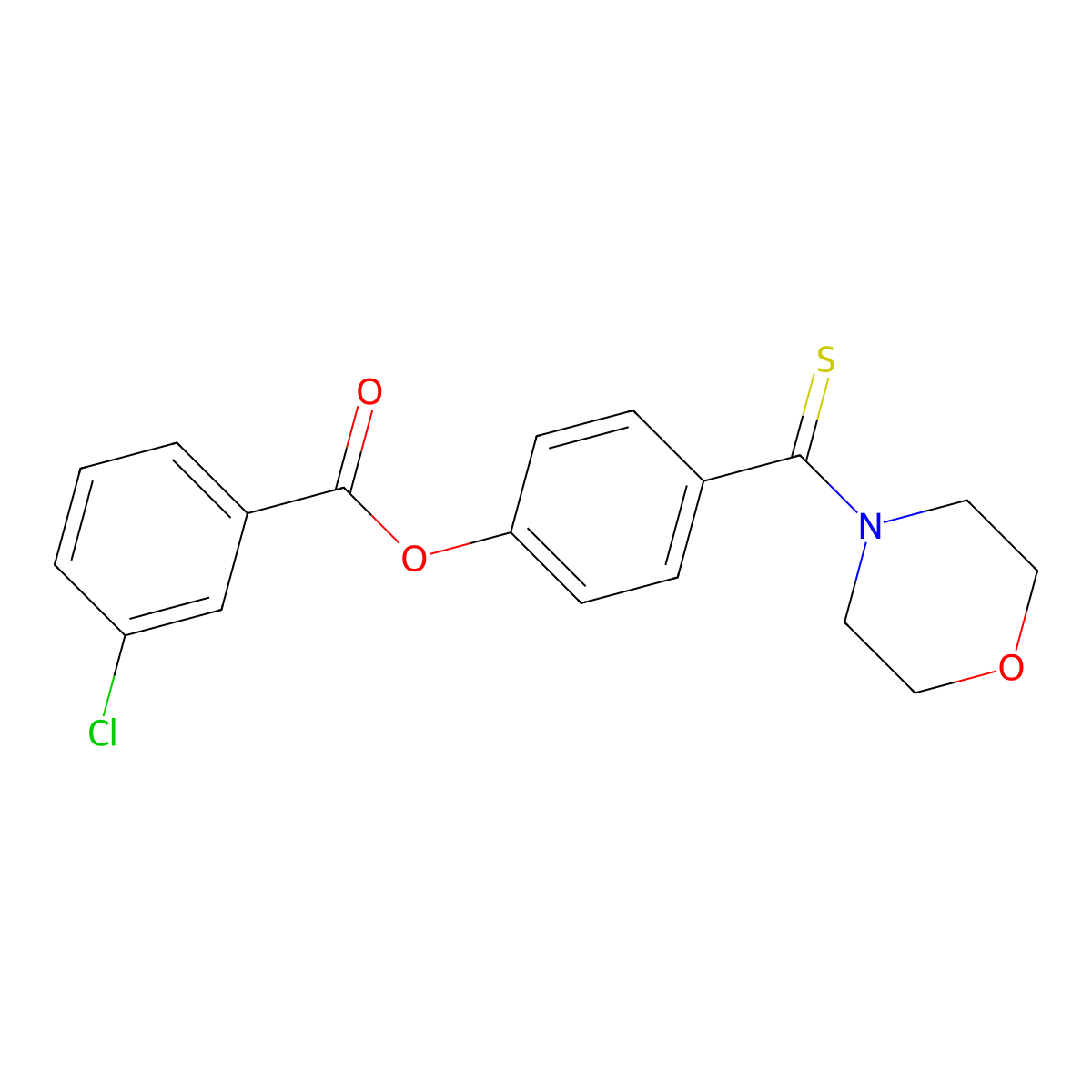 4-(4-Morpholinylcarbothioyl)phenyl 3-chlorobenzoate molecular structure, CAS 432000-47-0