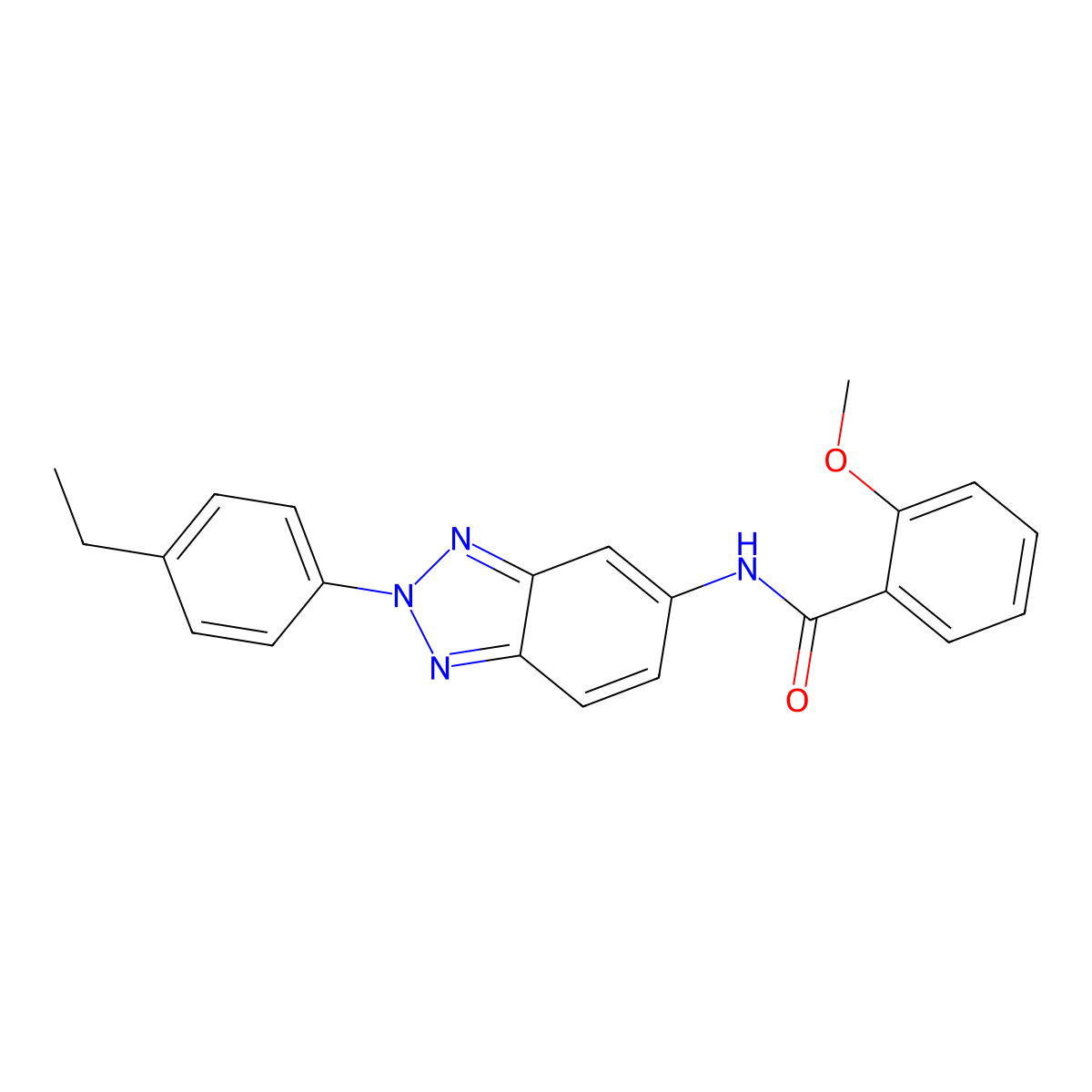 N-[2-(4-ethylphenyl)benzotriazol-5-yl]-2-methoxybenzamide molecular structure, CAS 432000-54-9