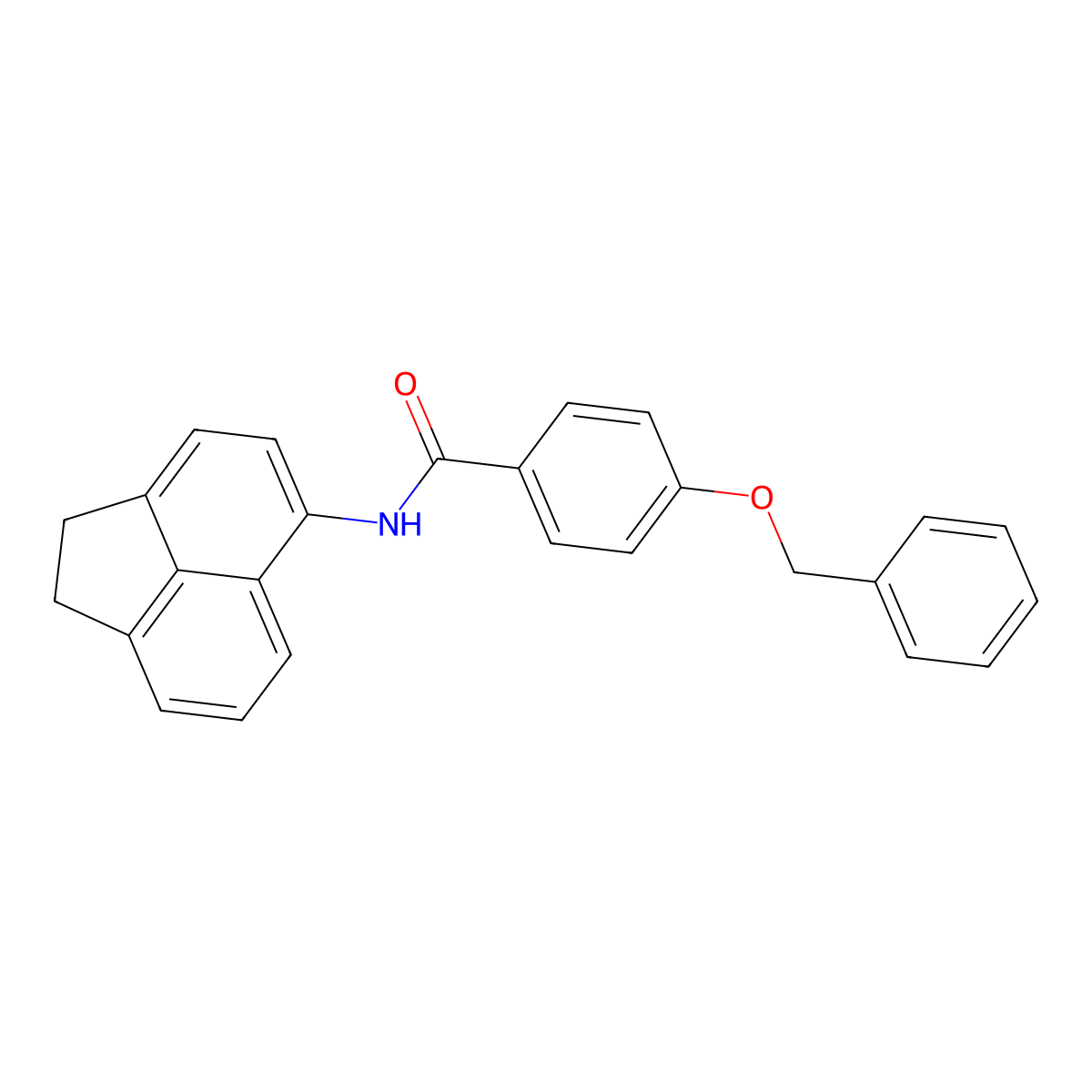 4-(benzyloxy)-N-(1,2-dihydroacenaphthylen-5-yl)benzamide molecular structure, CAS 432000-59-4