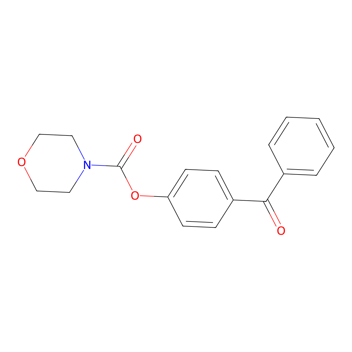 4-Benzoylphenyl morpholine-4-carboxylate molecular structure, CAS 432000-62-9