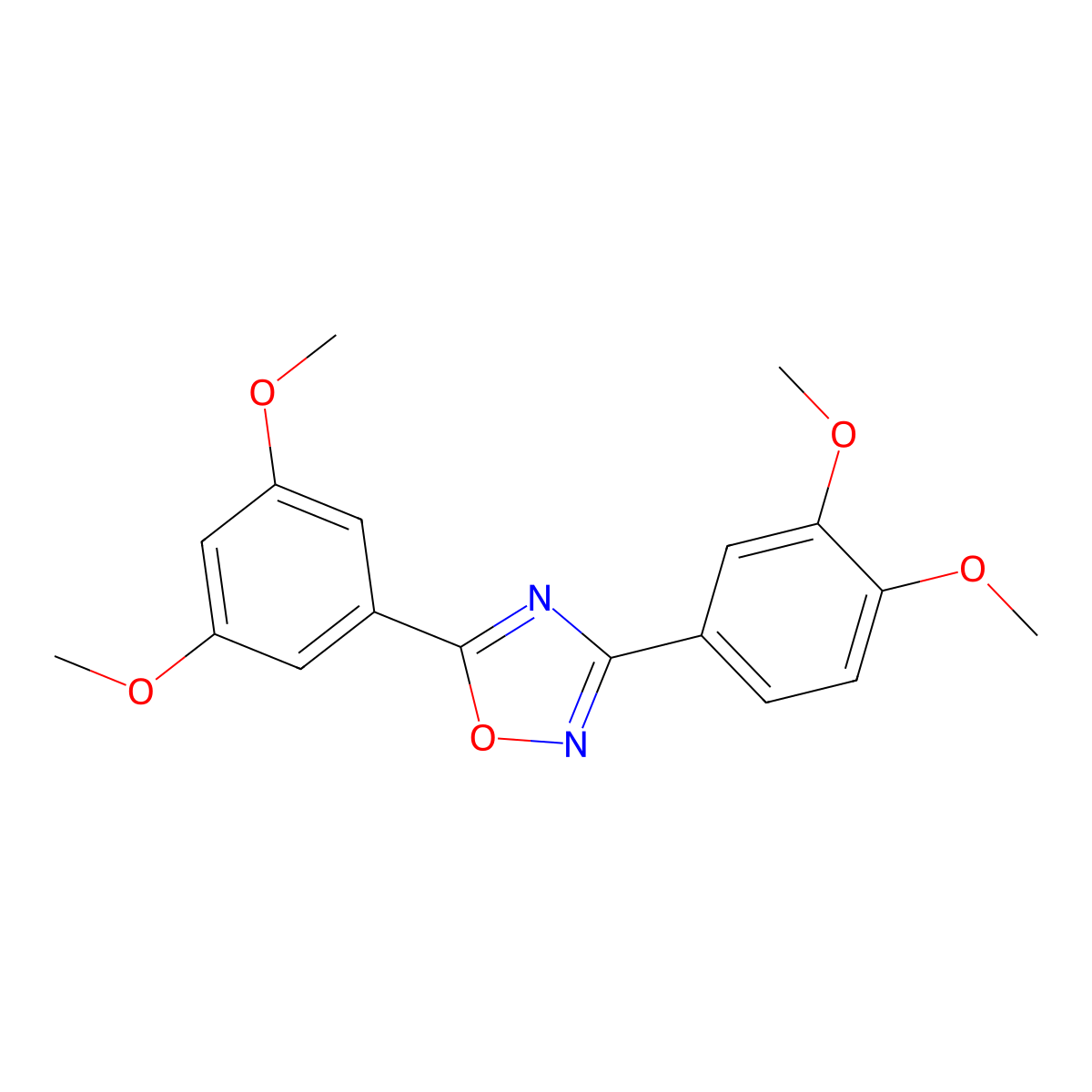 3-(3,4-Dimethoxyphenyl)-5-(3,5-dimethoxyphenyl)-1,2,4-oxadiazole molecular structure, CAS 432000-69-6