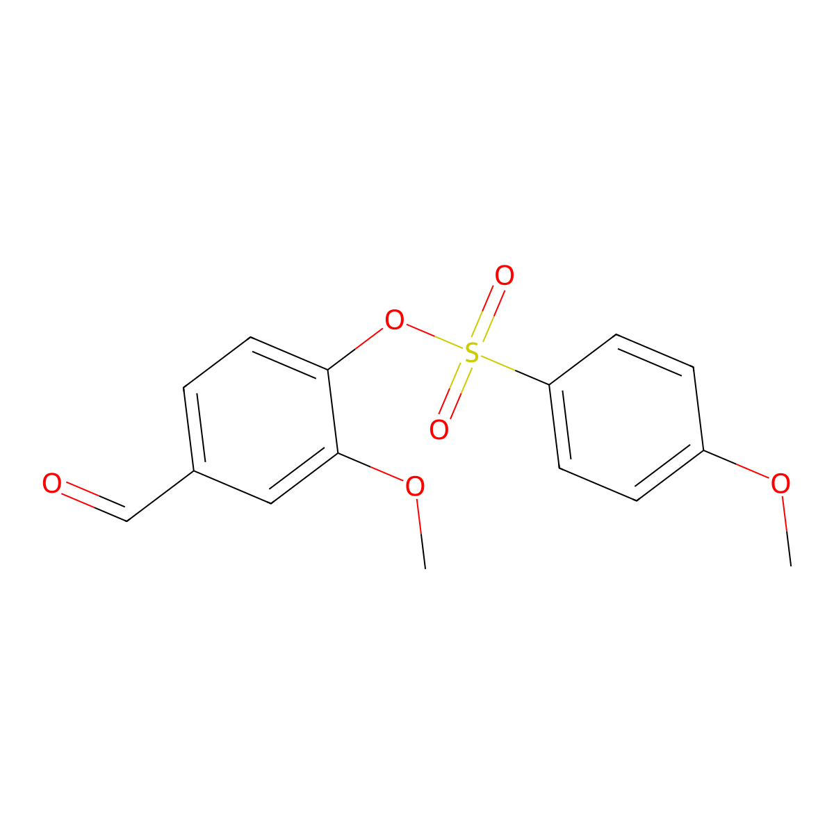 4-Formyl-2-methoxyphenyl 4-methoxybenzenesulfonate molecular structure, CAS 432000-74-3