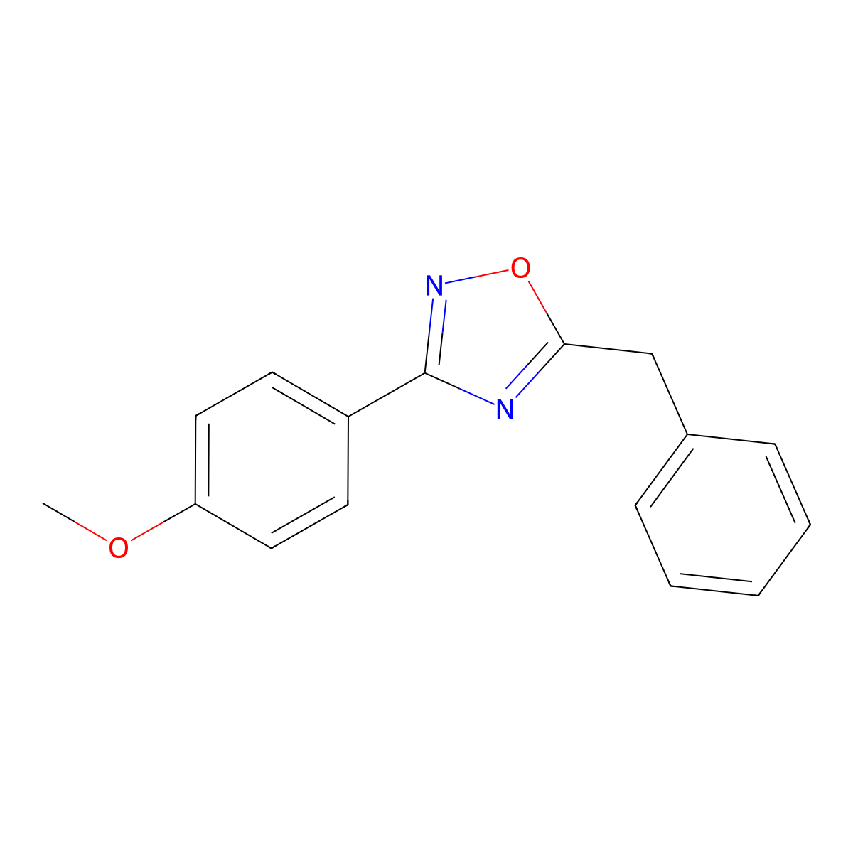 5-Benzyl-3-(4-methoxyphenyl)-1,2,4-oxadiazole molecular structure, CAS 432001-23-5