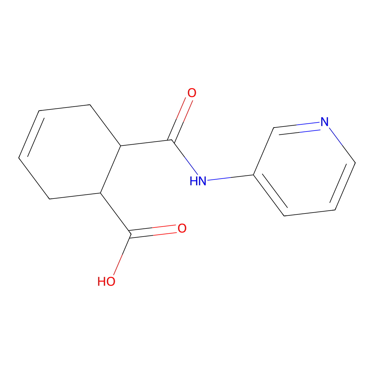 6-(Pyridin-3-ylcarbamoyl)-cyclohex-3-enecarboxylic acid molecular structure, CAS 432001-25-7