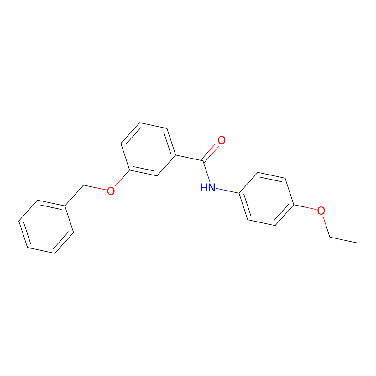 N-(4-ethoxyphenyl)-3-phenylmethoxybenzamide molecular structure, CAS 432001-48-4