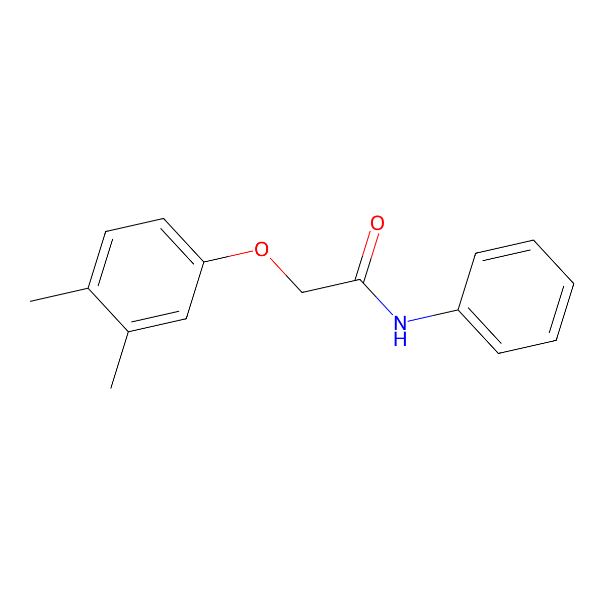 2-(3,4-dimethylphenoxy)-N-phenylacetamide molecular structure, CAS 432001-63-3