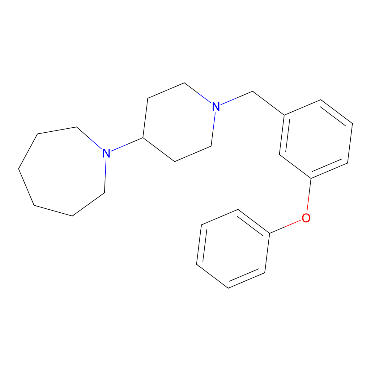 1-[1-[(3-Phenoxyphenyl)methyl]piperidin-4-yl]azepane molecular structure, CAS 432001-83-7