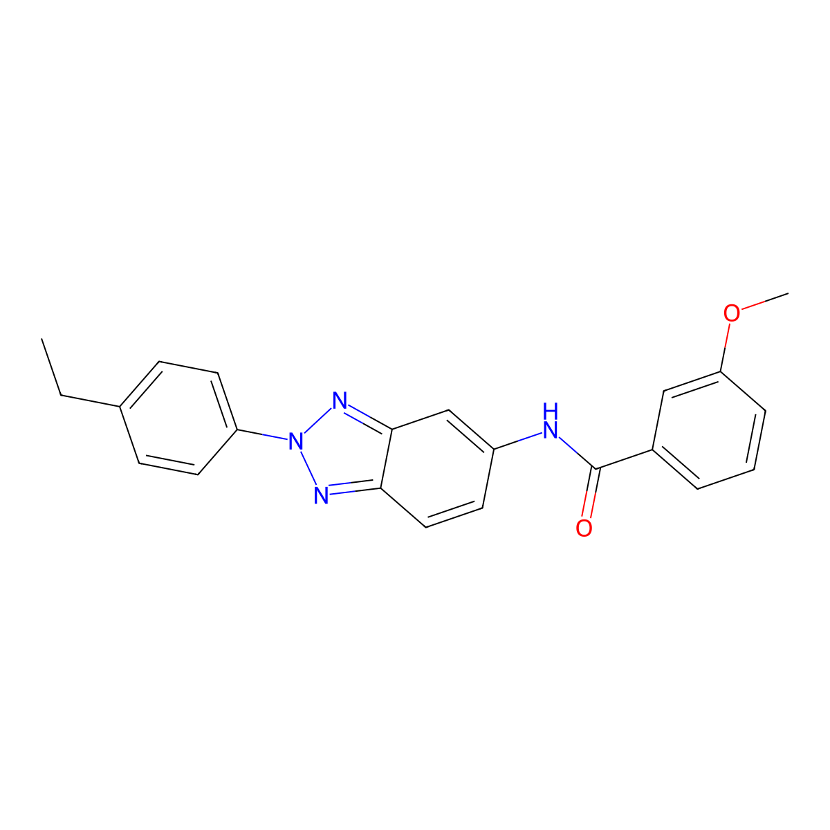 N-[2-(4-ethylphenyl)benzotriazol-5-yl]-3-methoxybenzamide molecular structure, CAS 432002-00-1