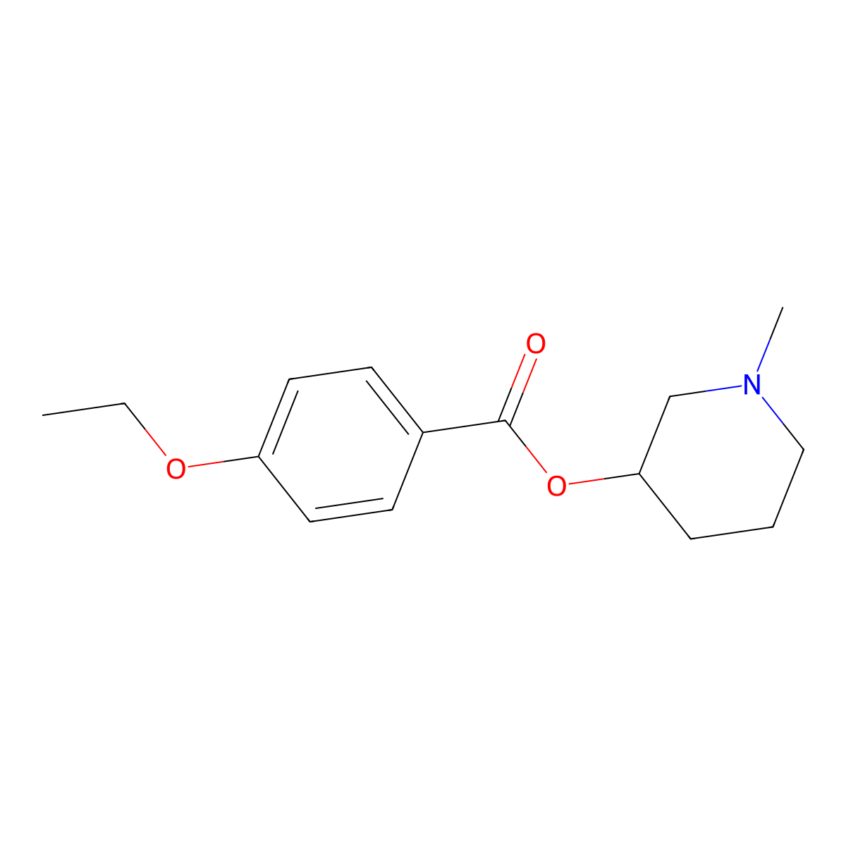 1-Methylpiperidin-3-yl 4-ethoxybenzoate molecular structure, CAS 432002-04-5