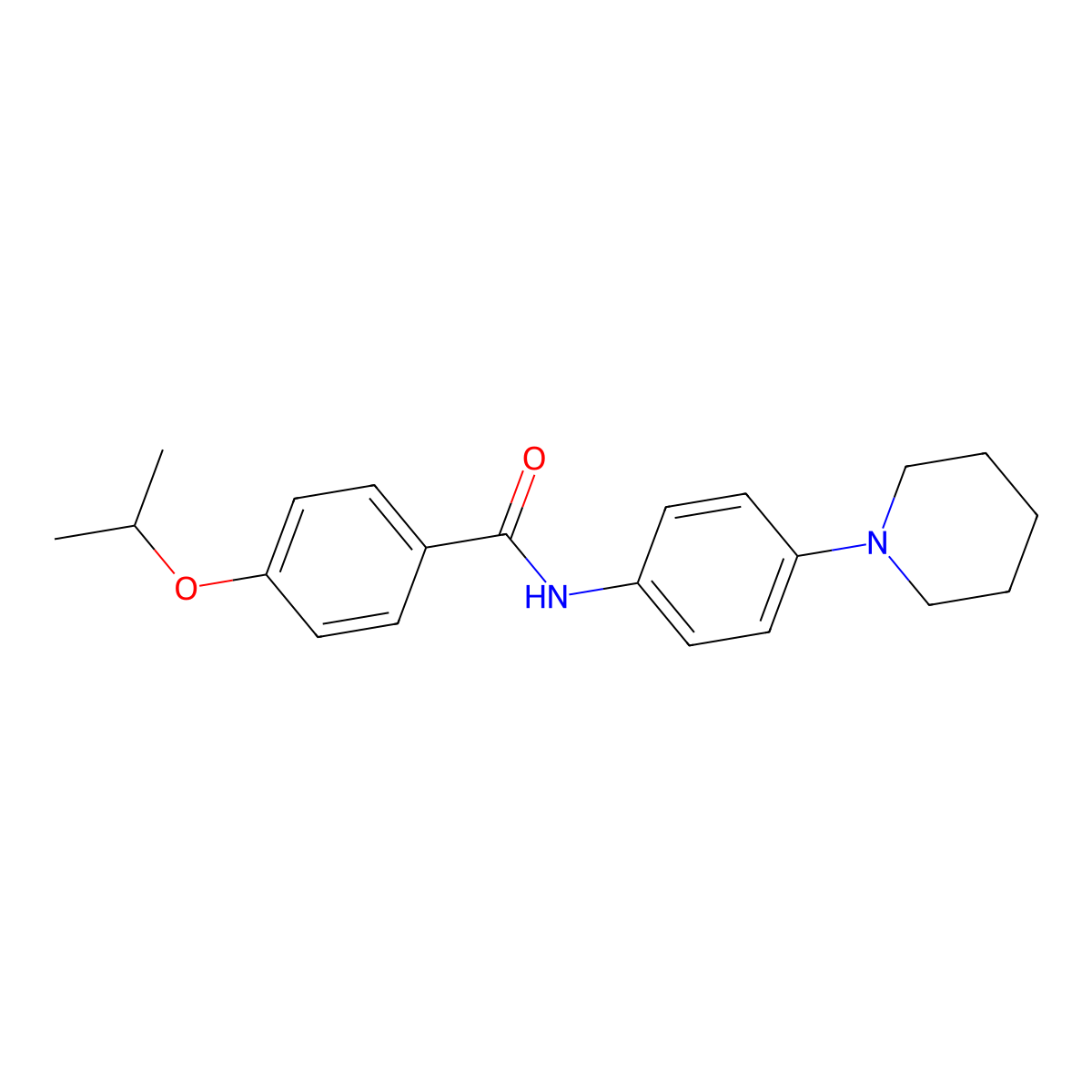 N-(4-piperidin-1-ylphenyl)-4-propan-2-yloxybenzamide molecular structure, CAS 432002-12-5