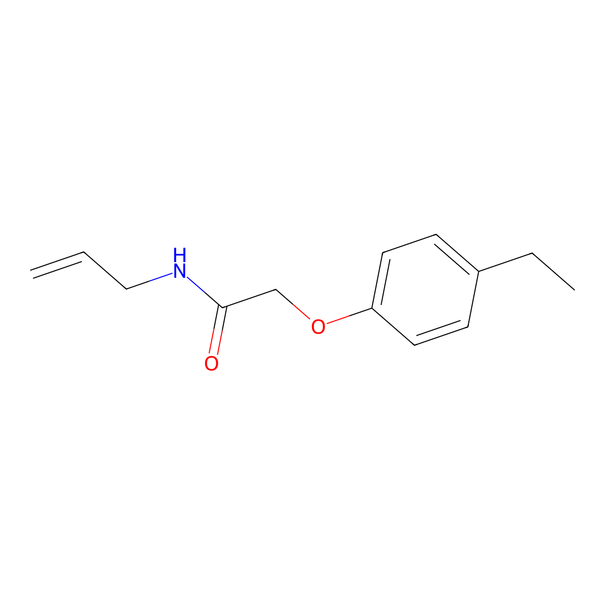 2-(4-ethylphenoxy)-N-prop-2-enylacetamide molecular structure, CAS 432002-36-3