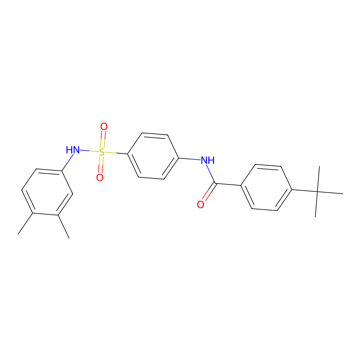 4-tert-butyl-N-[4-[(3,4-dimethylphenyl)sulfamoyl]phenyl]benzamide molecular structure, CAS 432002-52-3