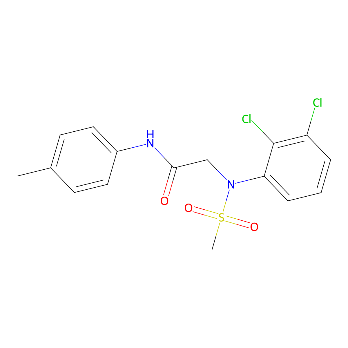 2-(2,3-dichloro-N-methylsulfonylanilino)-N-(4-methylphenyl)acetamide molecular structure, CAS 432003-01-5