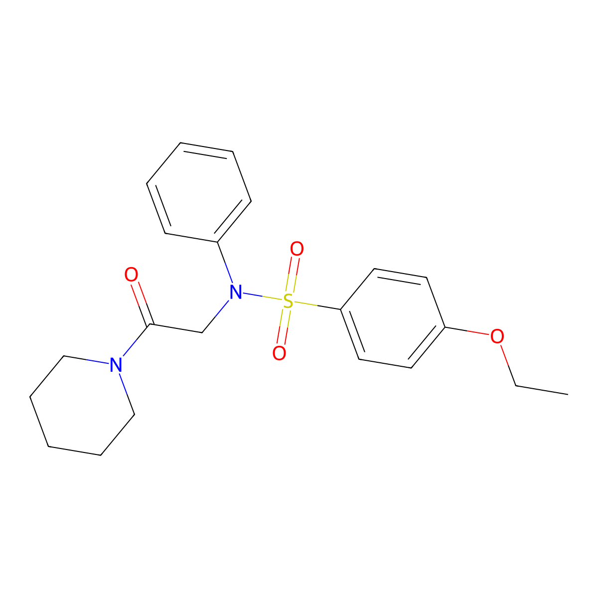 4-ethoxy-N-[2-oxo-2-(piperidin-1-yl)ethyl]-N-phenylbenzenesulfonamide molecular structure, CAS 432003-08-2