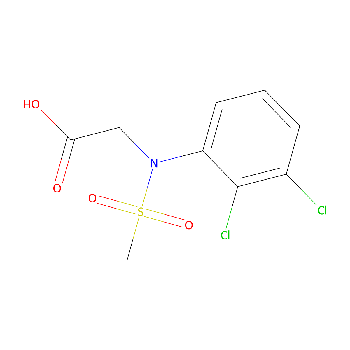 N-(2,3-dichlorophenyl)-N-(methylsulfonyl)glycine molecular structure, CAS 432003-31-1