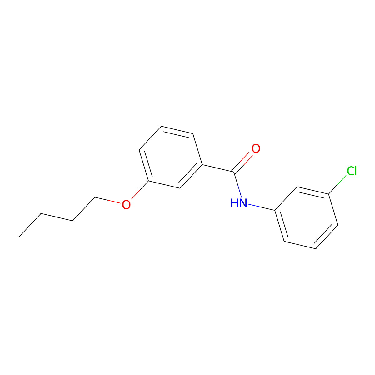 3-butoxy-N-(3-chlorophenyl)benzamide molecular structure, CAS 432003-33-3